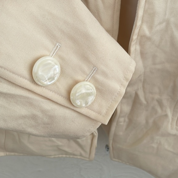 VALENTINO BOUTIQUE Women's Knotted Detail Open Front Cardigan Blazer - Picture 5 of 7